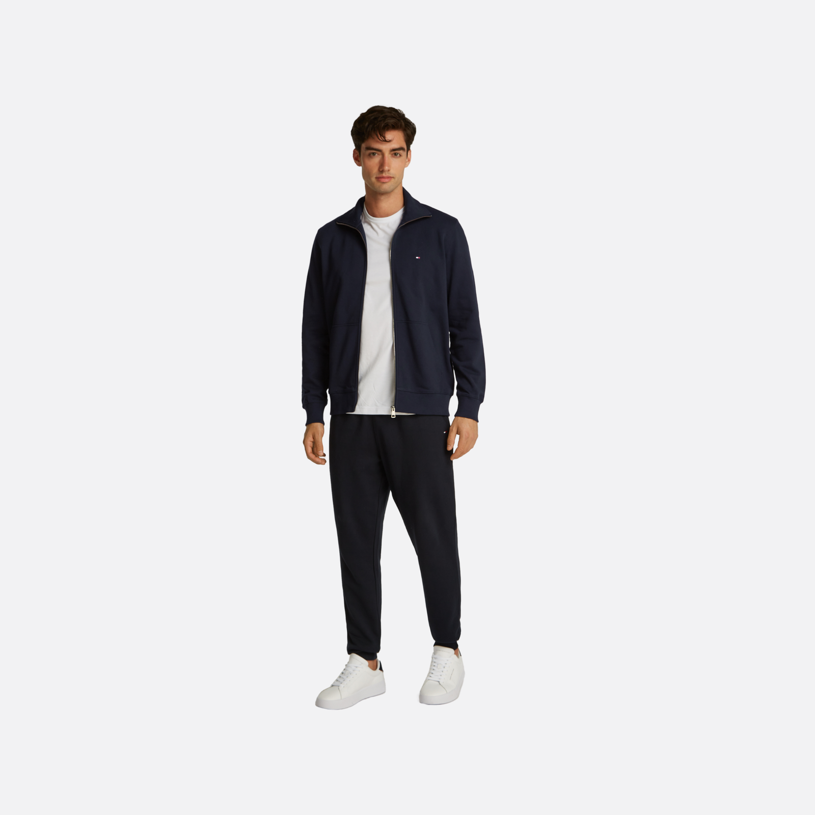 Tommy Hilfiger Essential Terry Zt Stand Collar Adultes Homme Sweatshirts Noir
