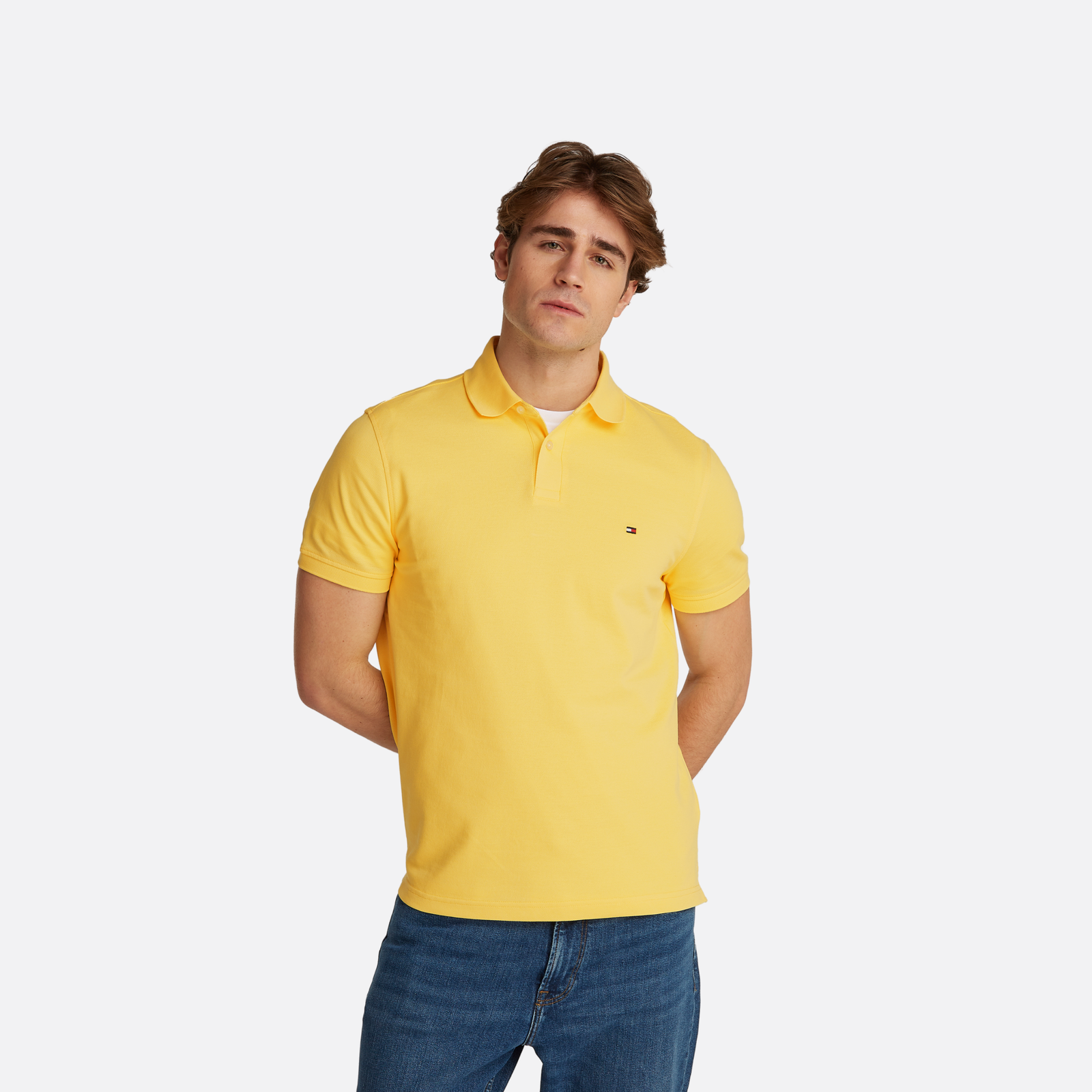 Tommy Hilfiger 1985 Regular Polo Adultes Homme Polo Jaune