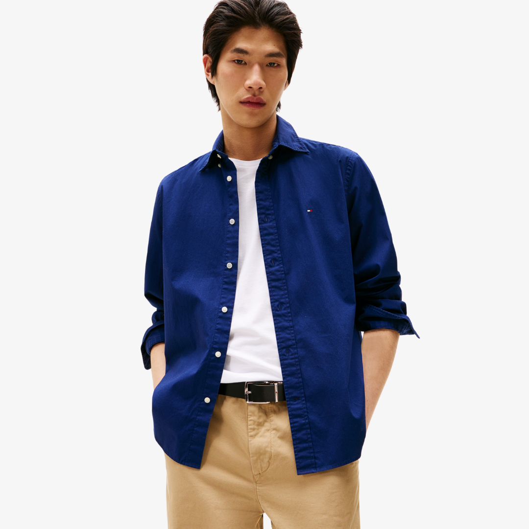 Flex Poplin Solid Regular Fit Chemises