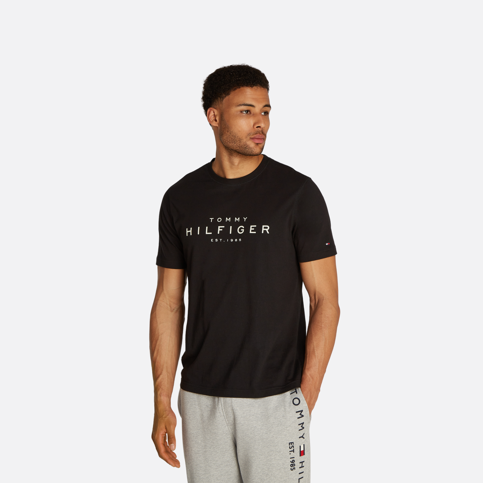 Tommy Hilfiger Big Hilfiger Tee Adultes Homme T-Shirts Noir