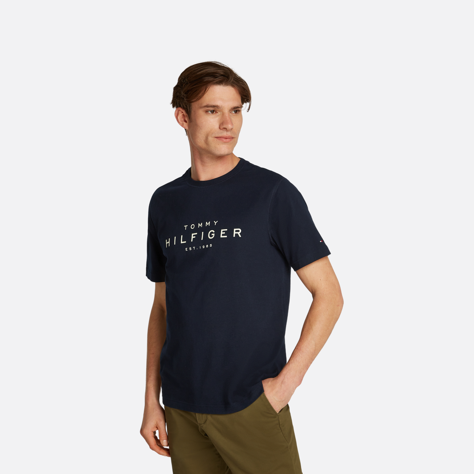 Tommy Hilfiger Big Hilfiger Tee Adultes Homme T-Shirts Bleu Marine