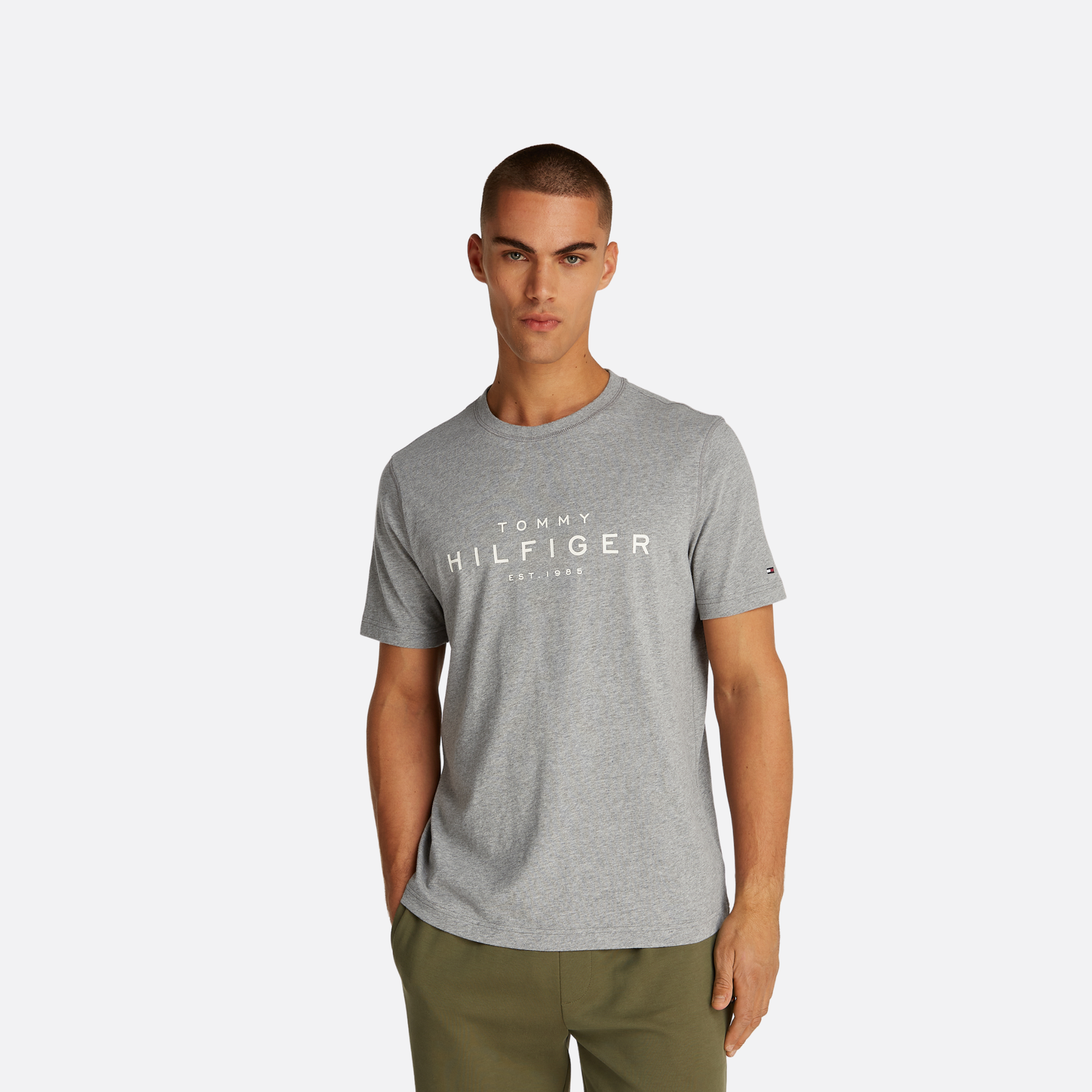 Tommy Hilfiger Big Hilfiger Tee Adultes Homme T-Shirts Gris