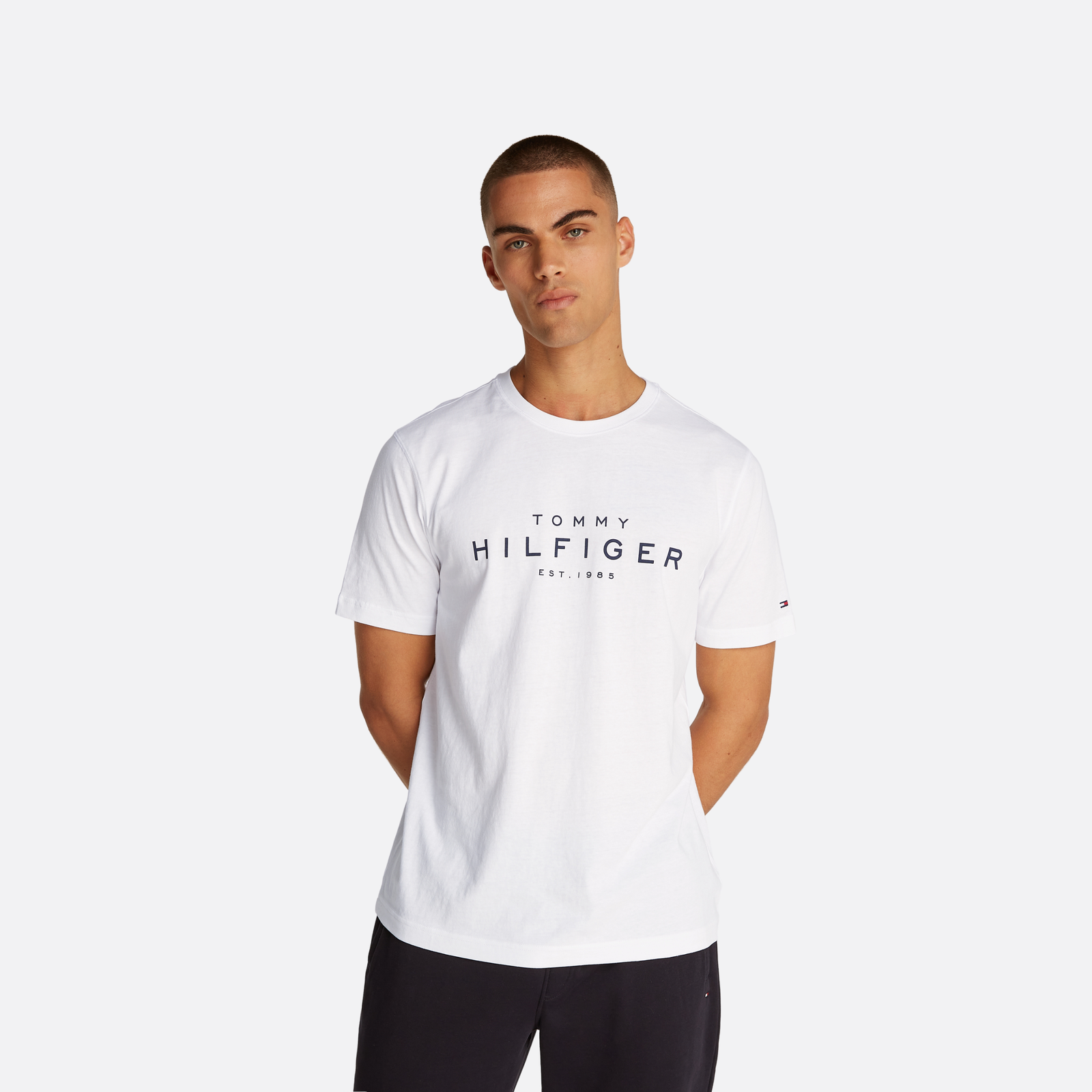 Tommy Hilfiger Big Hilfiger Tee Adultes Homme T-Shirts Blanc