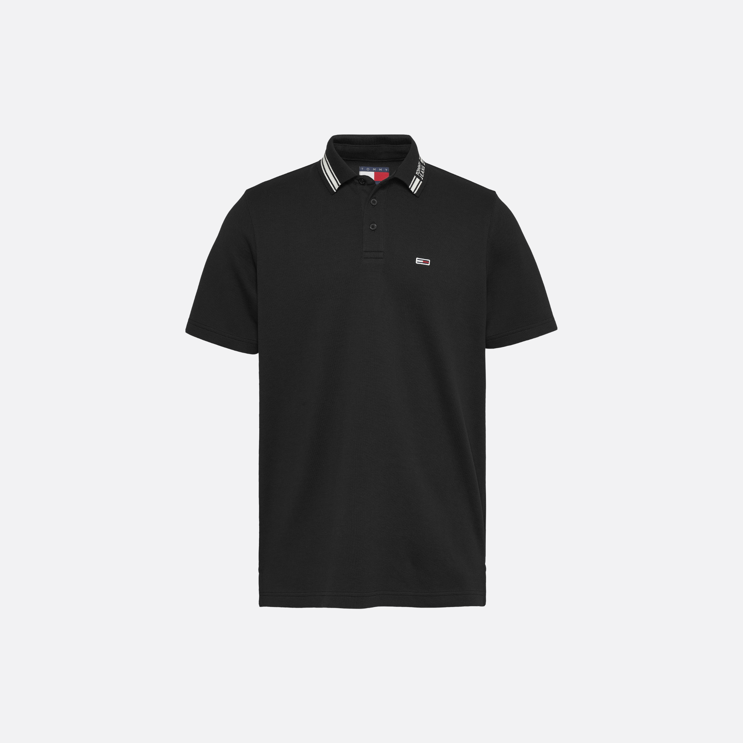 Tommy Jeans Polo Noir à Logo