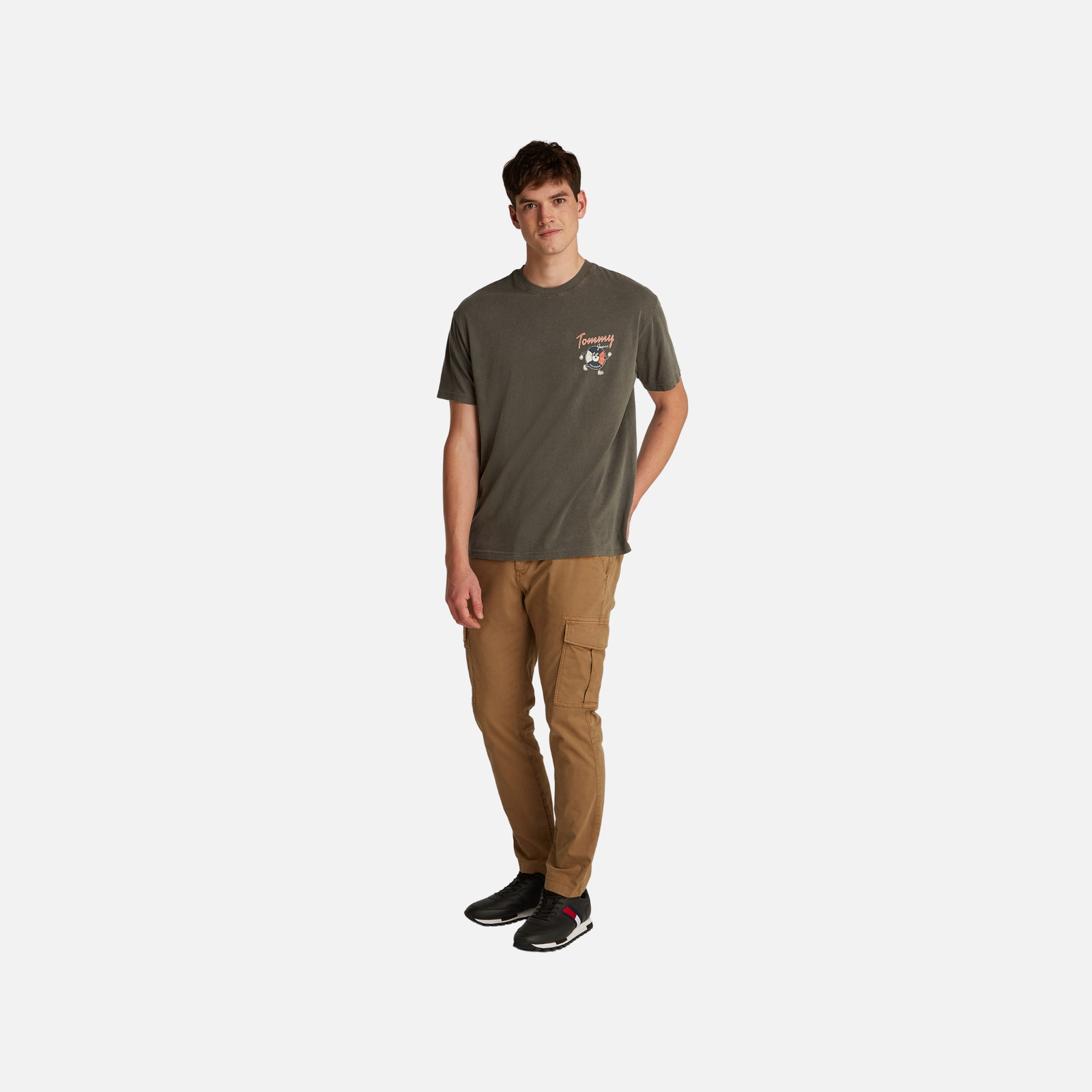 Tommy Jeans Rlx Novelty 2 Gmd Tee Adultes Homme T-Shirts Gris Foncé