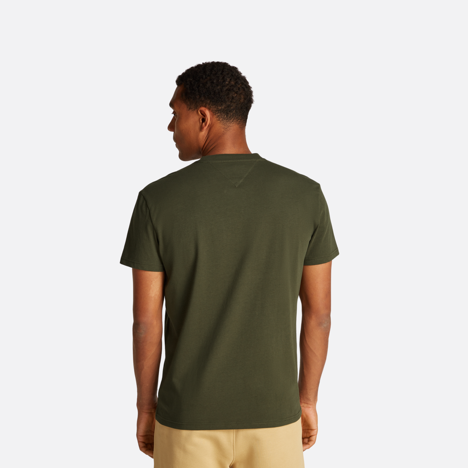 Tommy Jeans Reg Linear Logo Tee Ext Adultes Homme T-Shirts Vert