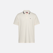 Tommy Jeans Tipped Logo Polo Ss Ext Adultes Homme Polo Blanc