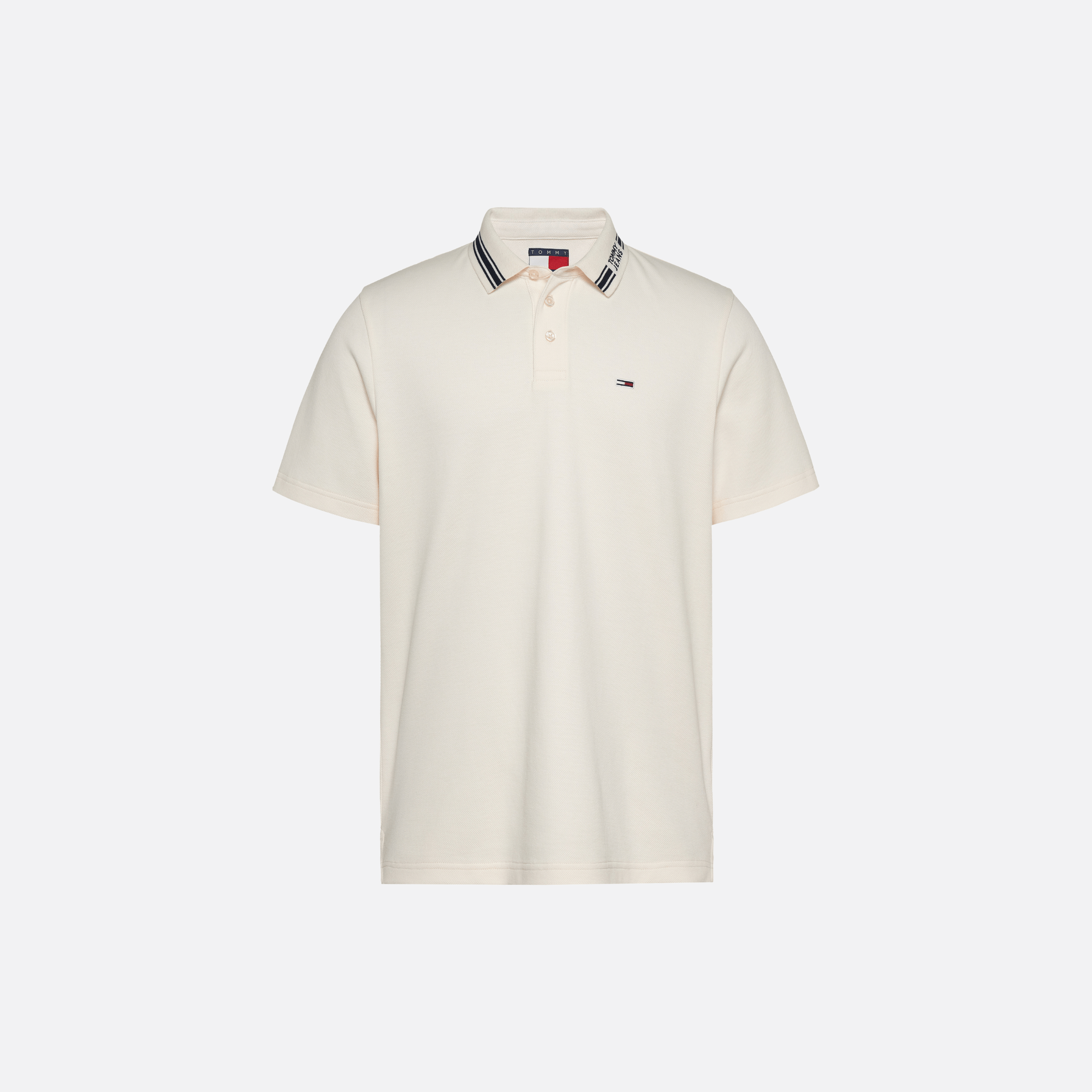 Tommy Jeans Tipped Logo Polo Ss Ext Adultes Homme Polo Blanc