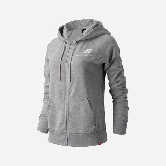 NEW BALANCE  ESSENTIALS FULL ZIP HOODIE FEMMES SWEATSHIRT À CAPUCHE