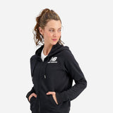 New Balance Essentials Full Zip Sweat A Capuche Adultes Femme Noir