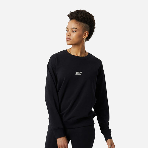 New Balance Essentials Crew T-Shirt Adultes Femme Noir