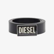 Diesel Ceintures En Cuir Brillant Avec Boucle Logo