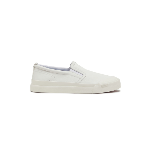 Diesel S-Athos Slip On Adultes Chaussures Homme Baskets Blanc