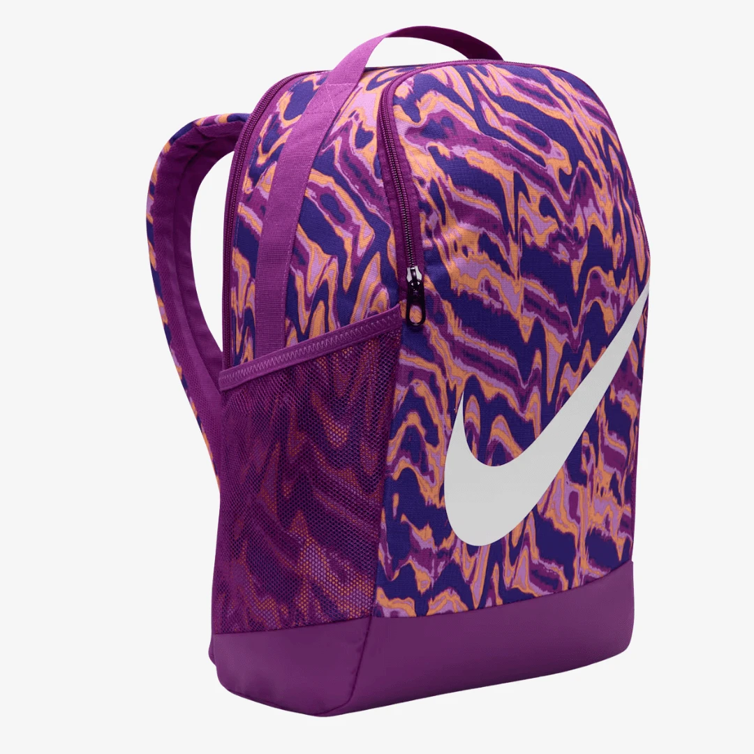 Image of the Nike Brasilia Sac À Dos, a stylish purple backpack with a bold design and functional compartments.