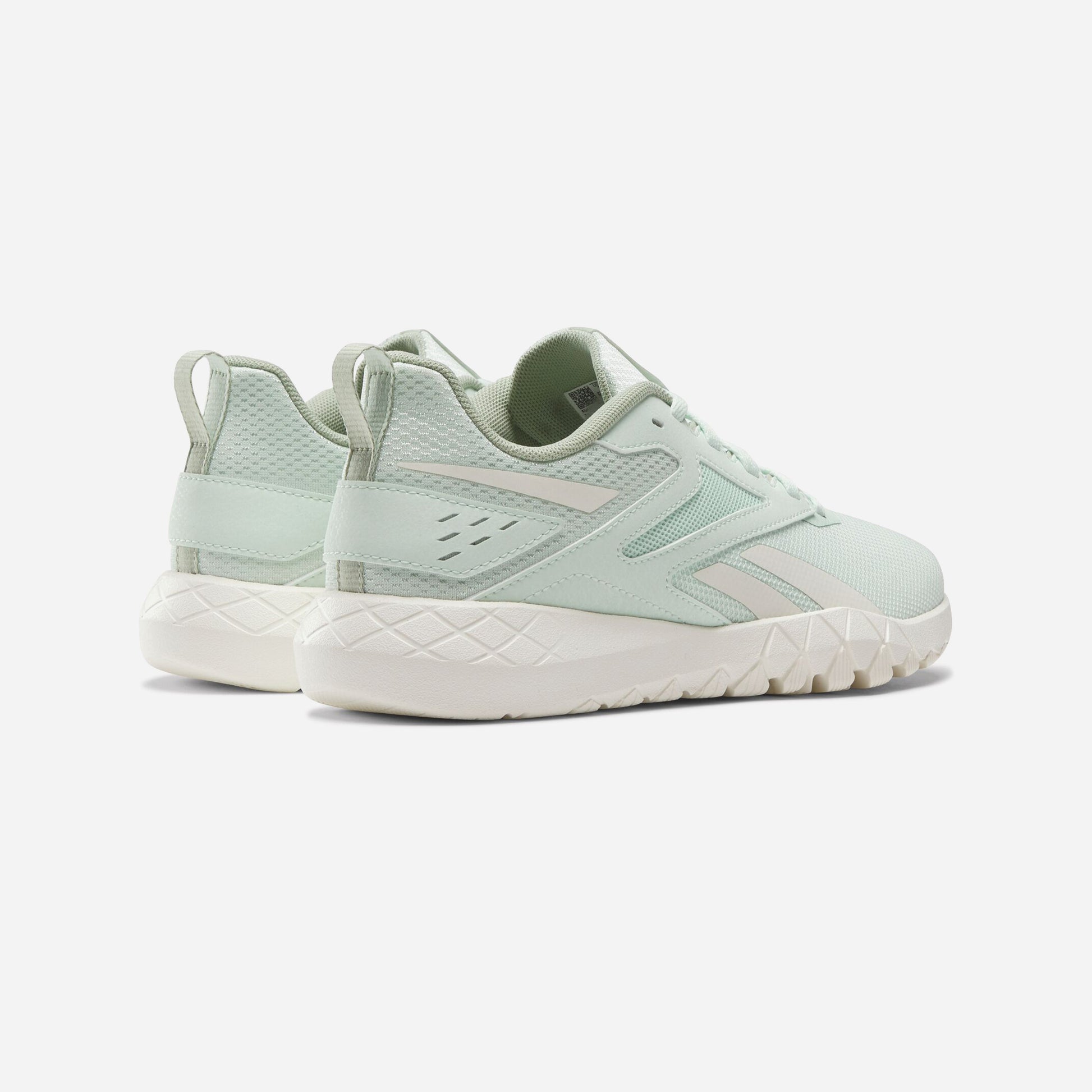 Reebok Flexagon Energy TR 4 Chaussures De Running vue arrière en vert menthe, idéal pour entraînements sportifs.
