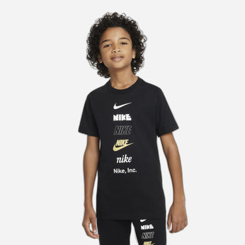 Nike Sportswear Logo Repeat T-Shirt Enfants Homme Noir