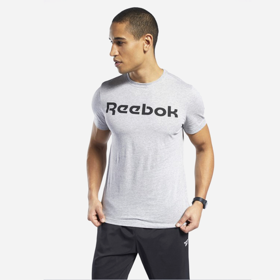 REEBOK T-SHIRT BLANC AVEC LOGO COUPE AJUSTÉ