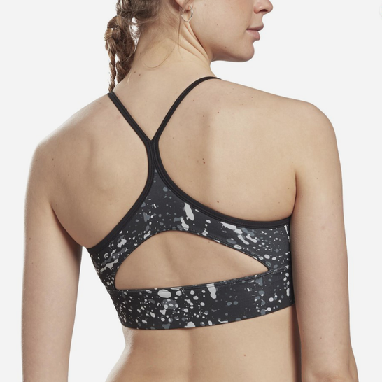 Reebok Wor Aop Tri Back Brassière De Sport Adultes Femme Noir