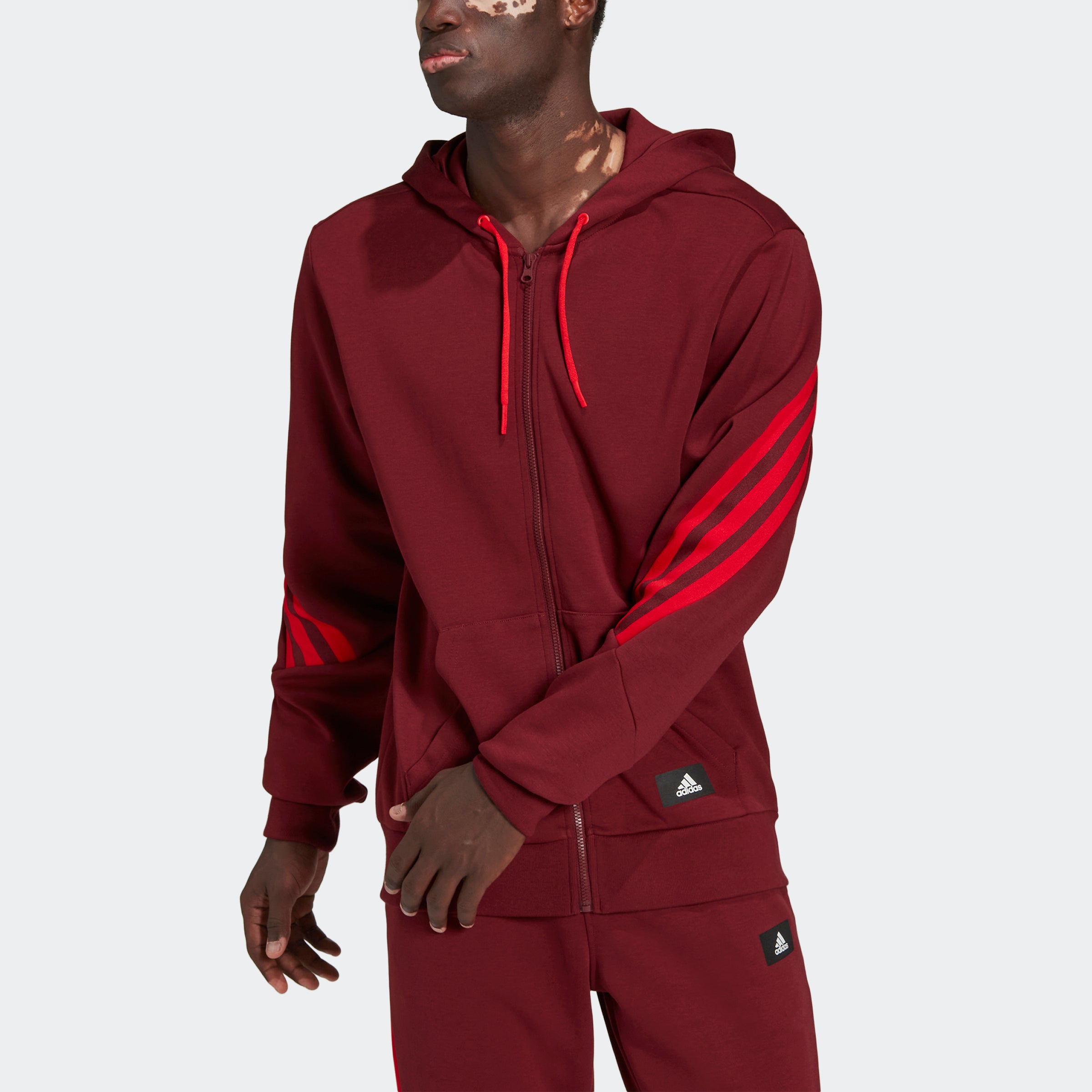 ADIDAS VESTE À CAPUCHE ADIDAS SPORTSWEAR FUTURE ICONS 3-STRIPES FULL-ZIP HOMMES